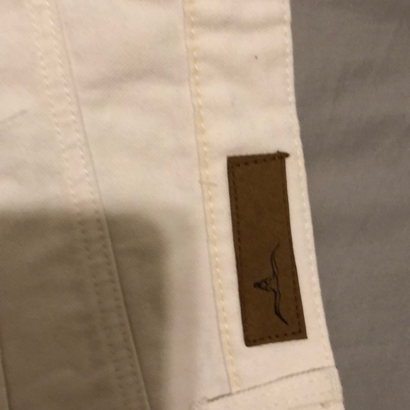 Liquor N Poker distressed white zipped capris - Picture 7 of 7